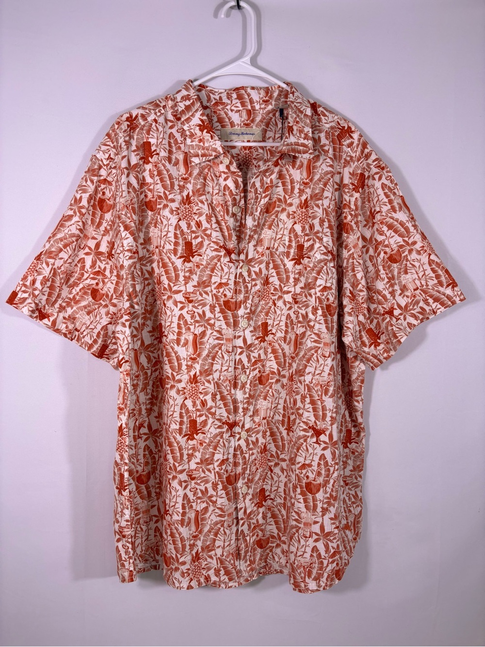 NWT Tommy Bahama Mango Tango Camp Shirt 100% Cotton Hawaiian Size XXL
